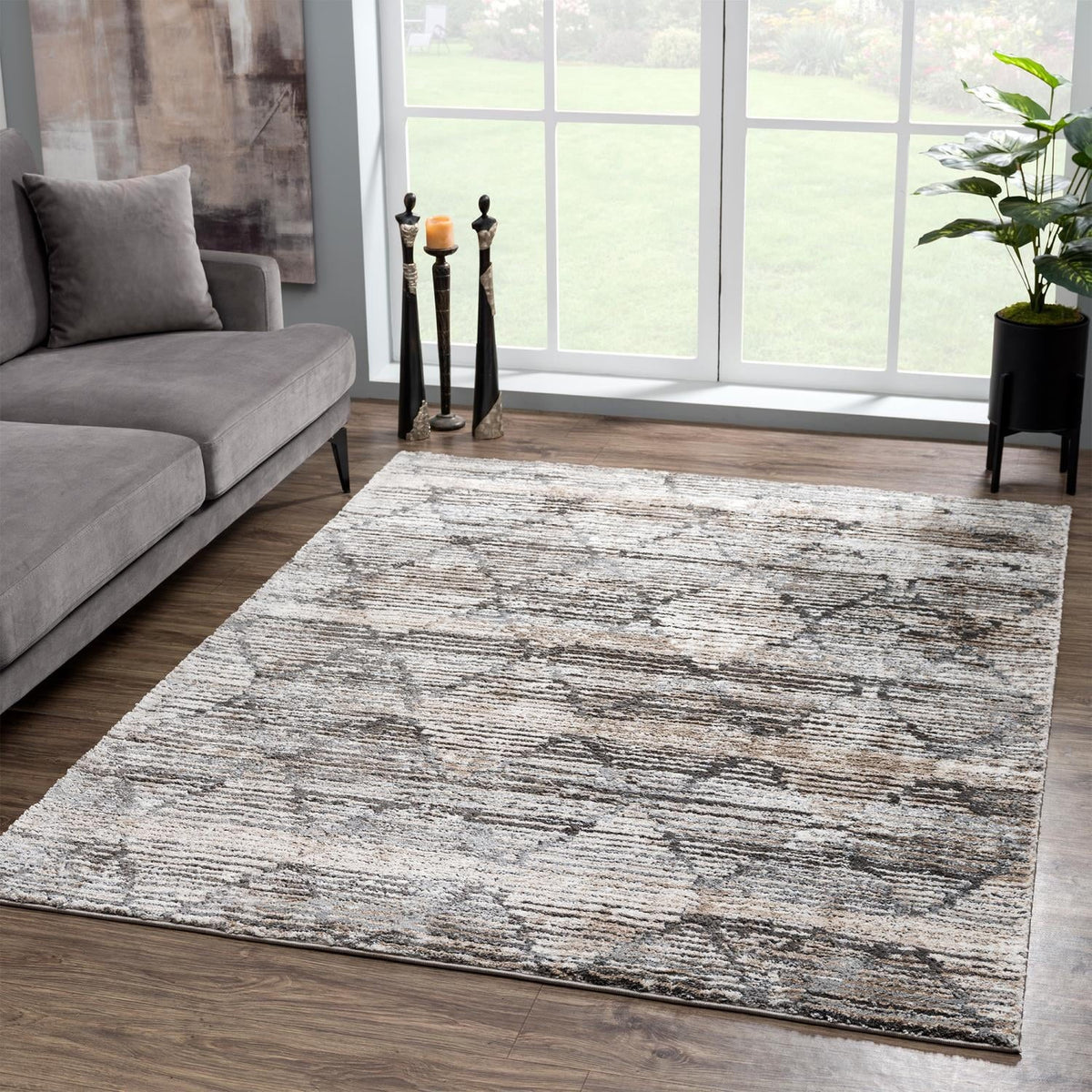 Fish x Portsmouth Multi Runner 7'2" Marine United Weavers Rug 2'7"