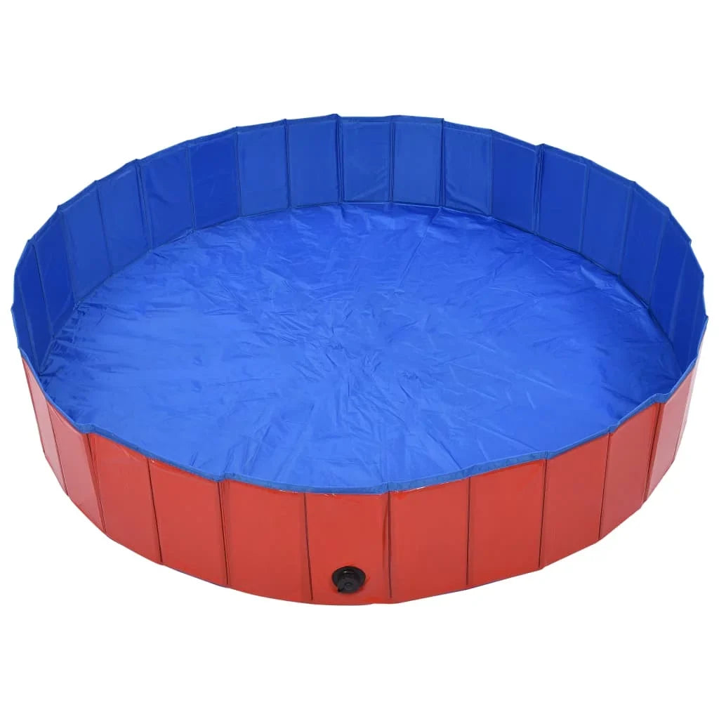 Dog Pool PVC Red Swimming 63"x11.8" Foldable