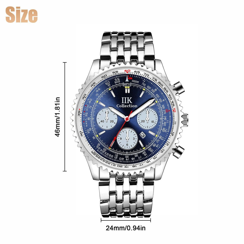 Steel Bracelet Stainless Men Relojes De Luminous Quartz Watch Waterproof Hombre