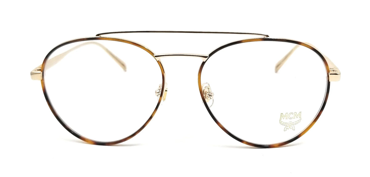 Aviator MCM Gold-Havana 55x16x145 723 Eyeglasses 2121 Shiny Unisex