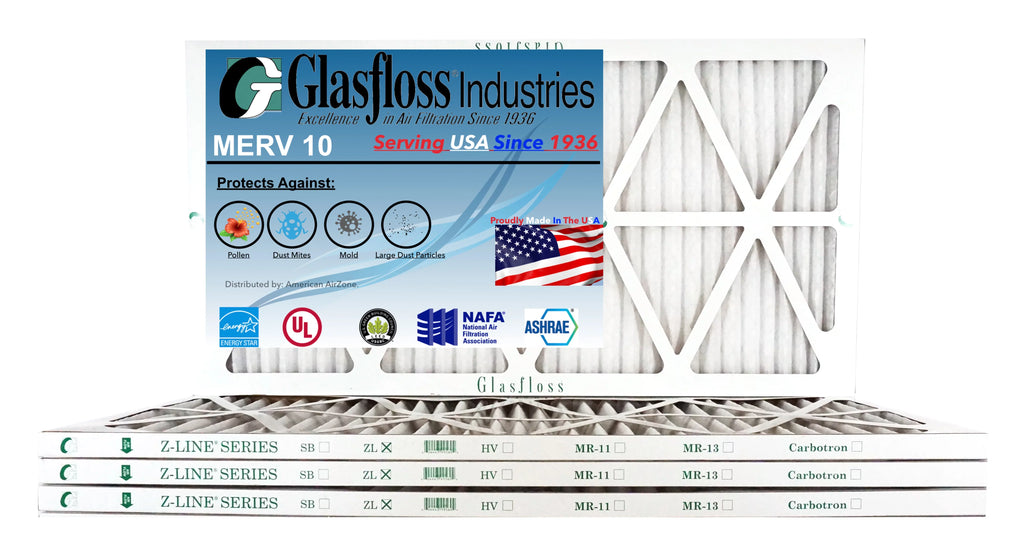 '-Qty:4 29.5x7/8 in 14.5 Air MERV inch) 15x30x1 Filter - dimension: Made (Actual 10 USA x Furnace Glasfloss - -