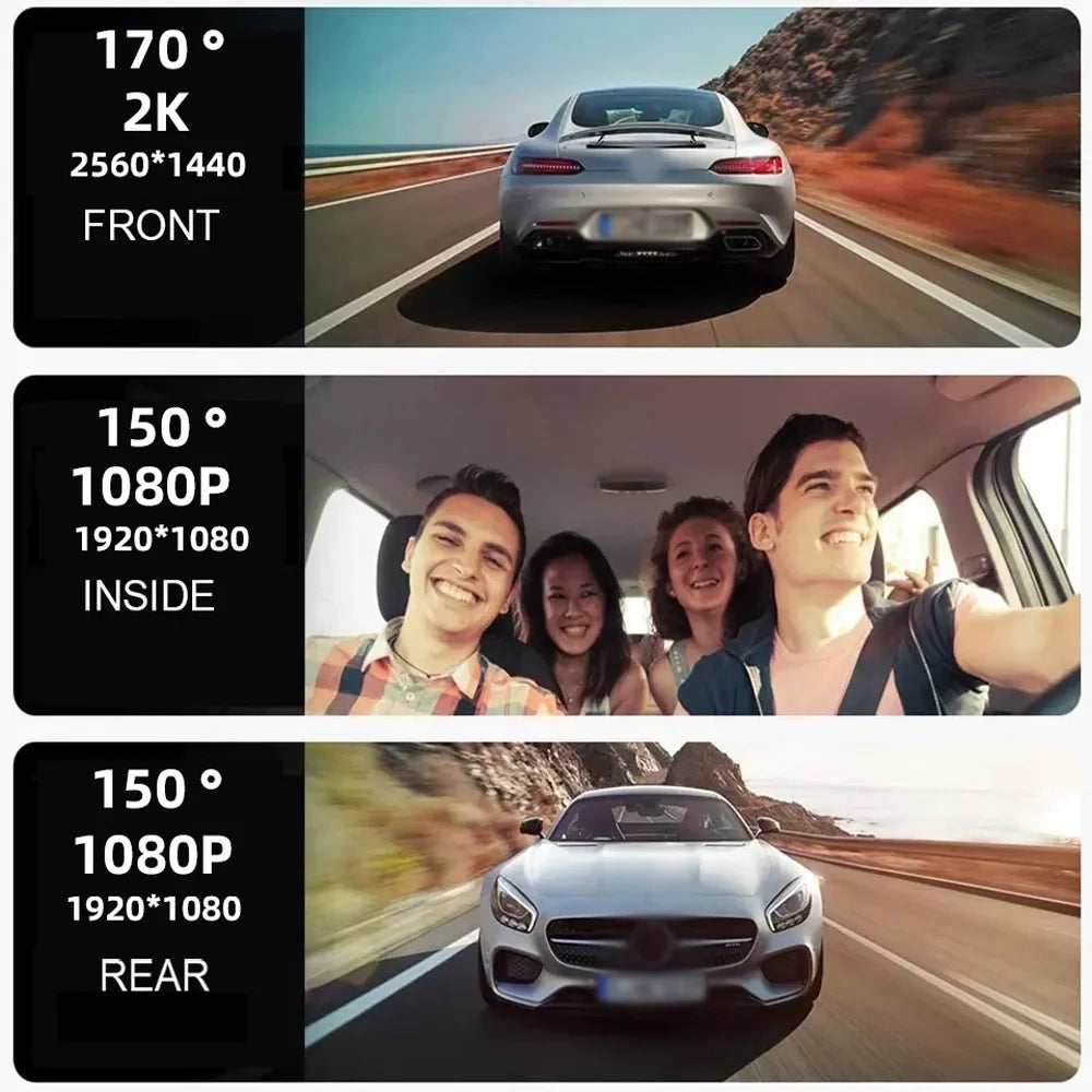 Camcorder, Recorder Safety Camera, Wide Dcenta Angle Car Dashcam Clear Auto Recorder, Rearview Mirror