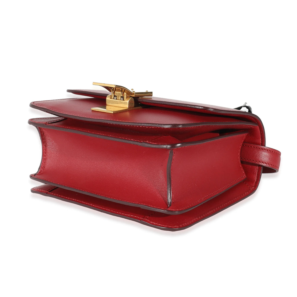 Small Celine Pre-Owned Classic Calfskin Smooth Red Bag Box
