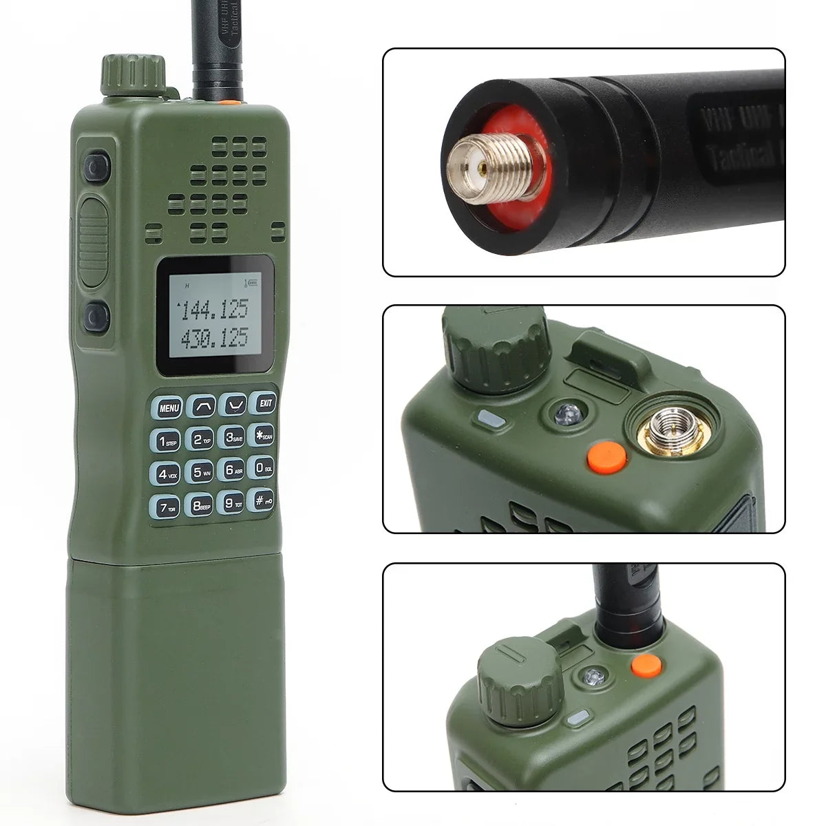 Cable mic,18.8 Programming Bag with Rechargeable Cable,AR-152 Antenna,USB AR-152 Long inch ABBREE&BaofengAR-152 Way Range Walkie Foldable Charger Radio and Kit Talkie 10W Full Tactical Shoulder Two