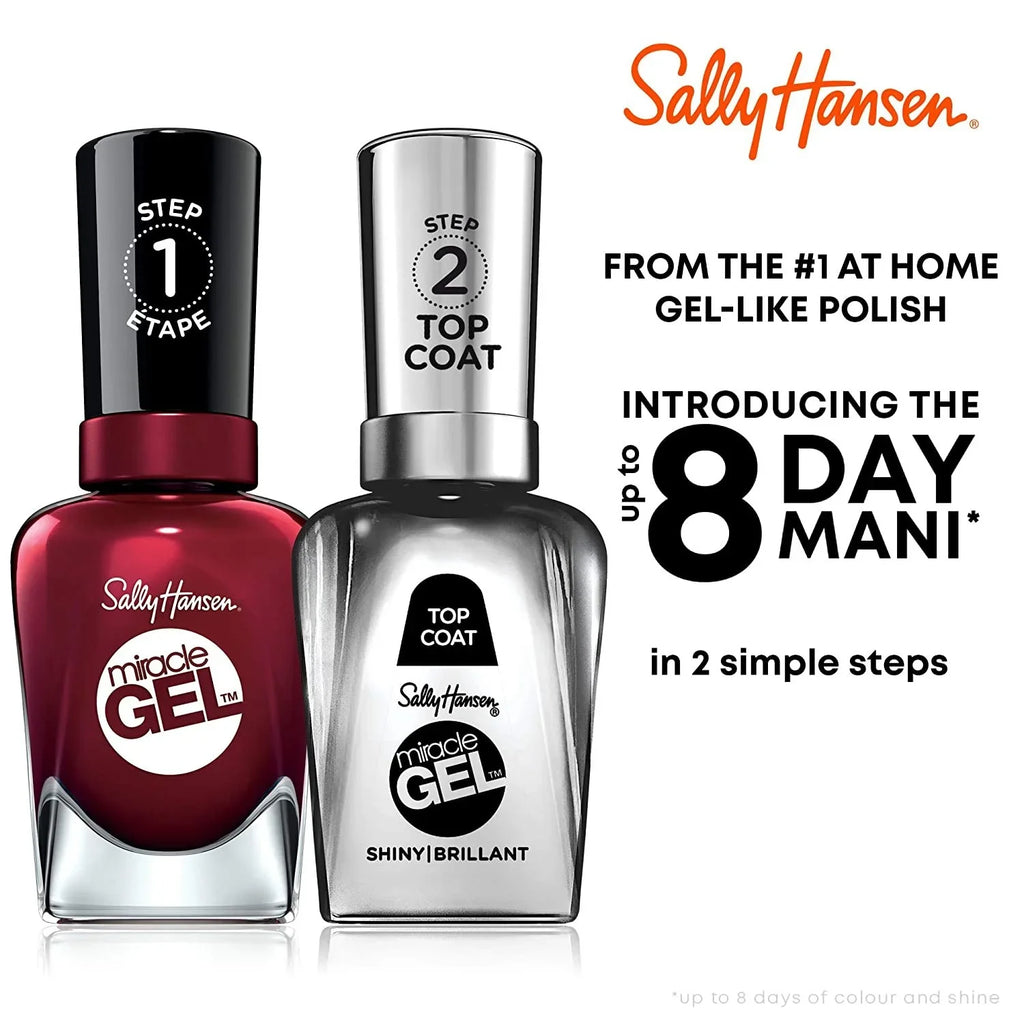 Gel Duo Sally Hansen Polish, Pack Nail Miracle Glow Bordeaux