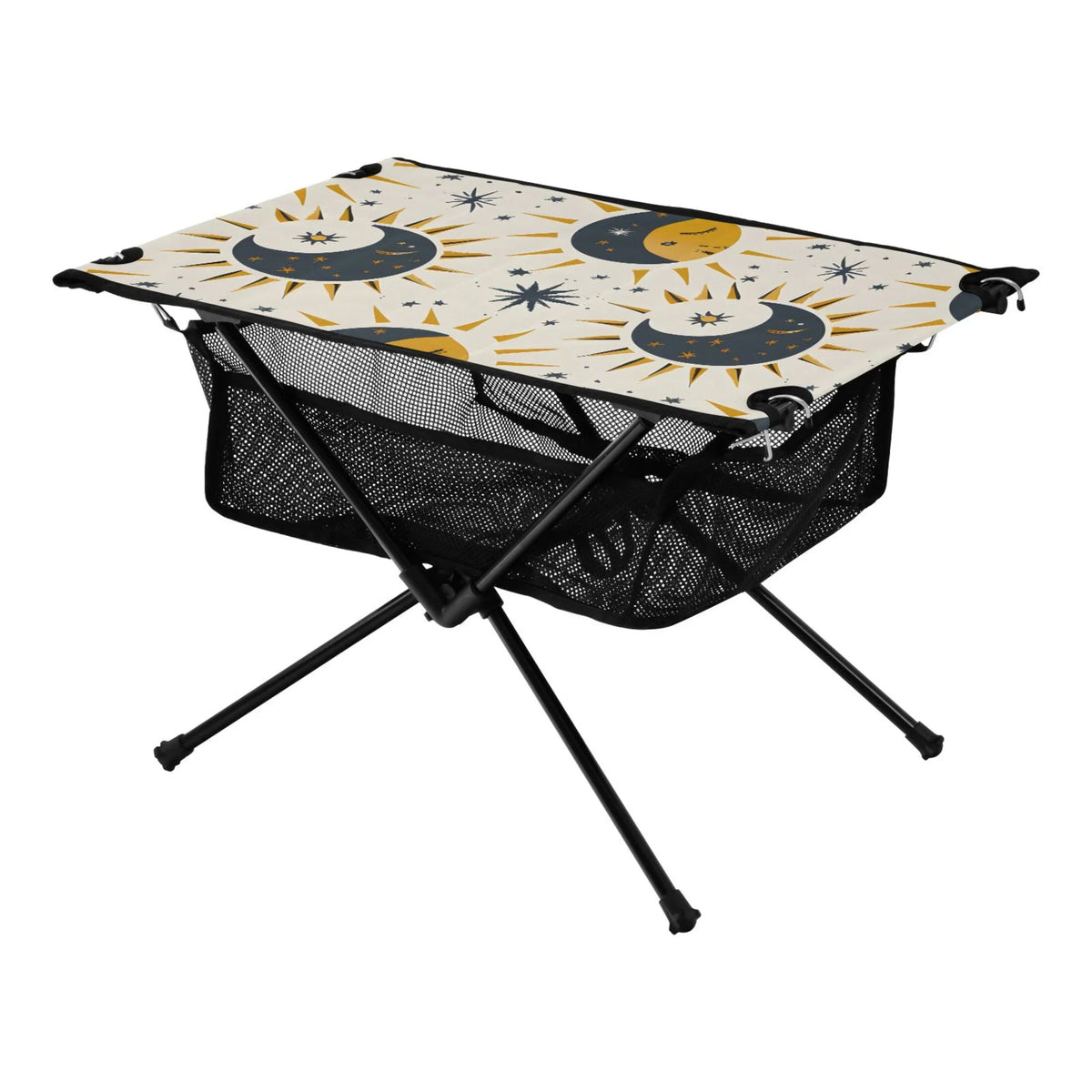 Table and Beach Table Camping Compact for Sun exterior Folding Bag Travel Storage Stars Table Picnic with Moon BBQ Fishing Portable