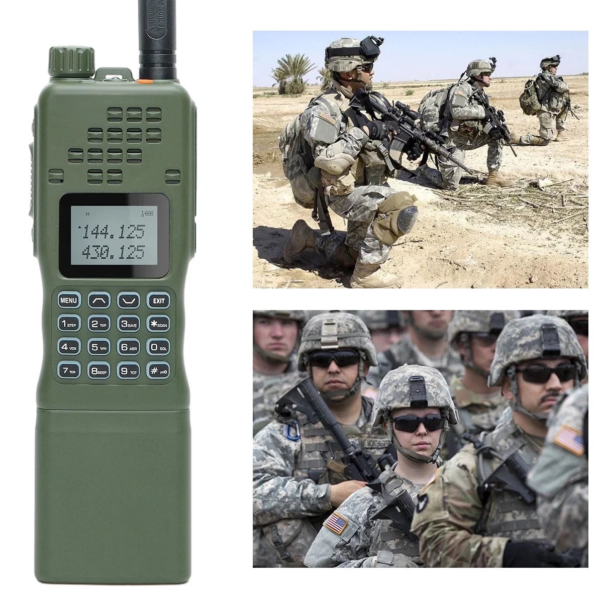 Cable mic,18.8 Programming Bag with Rechargeable Cable,AR-152 Antenna,USB AR-152 Long inch ABBREE&BaofengAR-152 Way Range Walkie Foldable Charger Radio and Kit Talkie 10W Full Tactical Shoulder Two