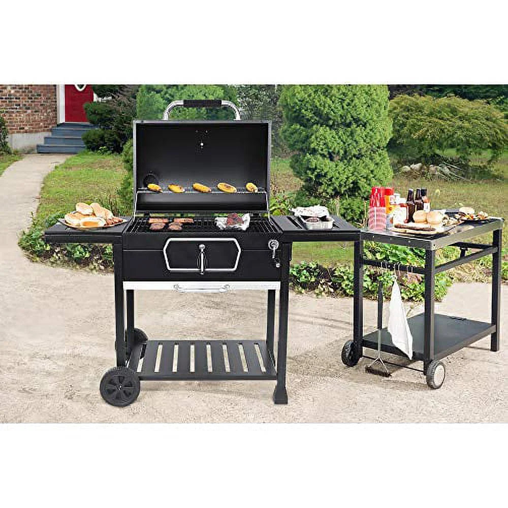 Gourmet Cooking, CD2030AN 30-Inch Grill, Deluxe Royal Backyard Black, Camping Patio Picnic Large Smoker Charcoal BBQ