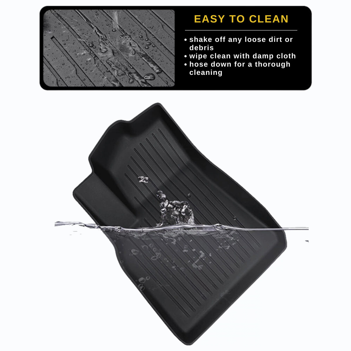 2020-2023 Model for 3-5-Seater Accessories All TPE Liner Floor Trunk BunnyBird Mat 6-Piece Cargo Tesla Car climate Mat