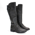 Calf Boot, Extra Wide Karen Leandraa Riding US Grey,8 Women's Scott M