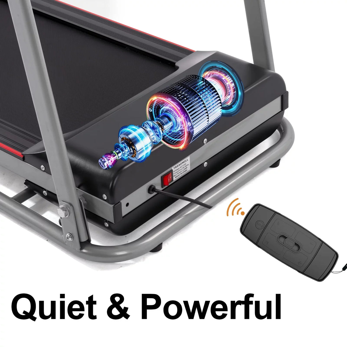 and Portable - Small for Weight Compact Workout; Spaces Running Treadmill 2.5HP Home for Desk Electric 265LBS Running Foldable with Walking for Treadmill Capacity Folding Machine