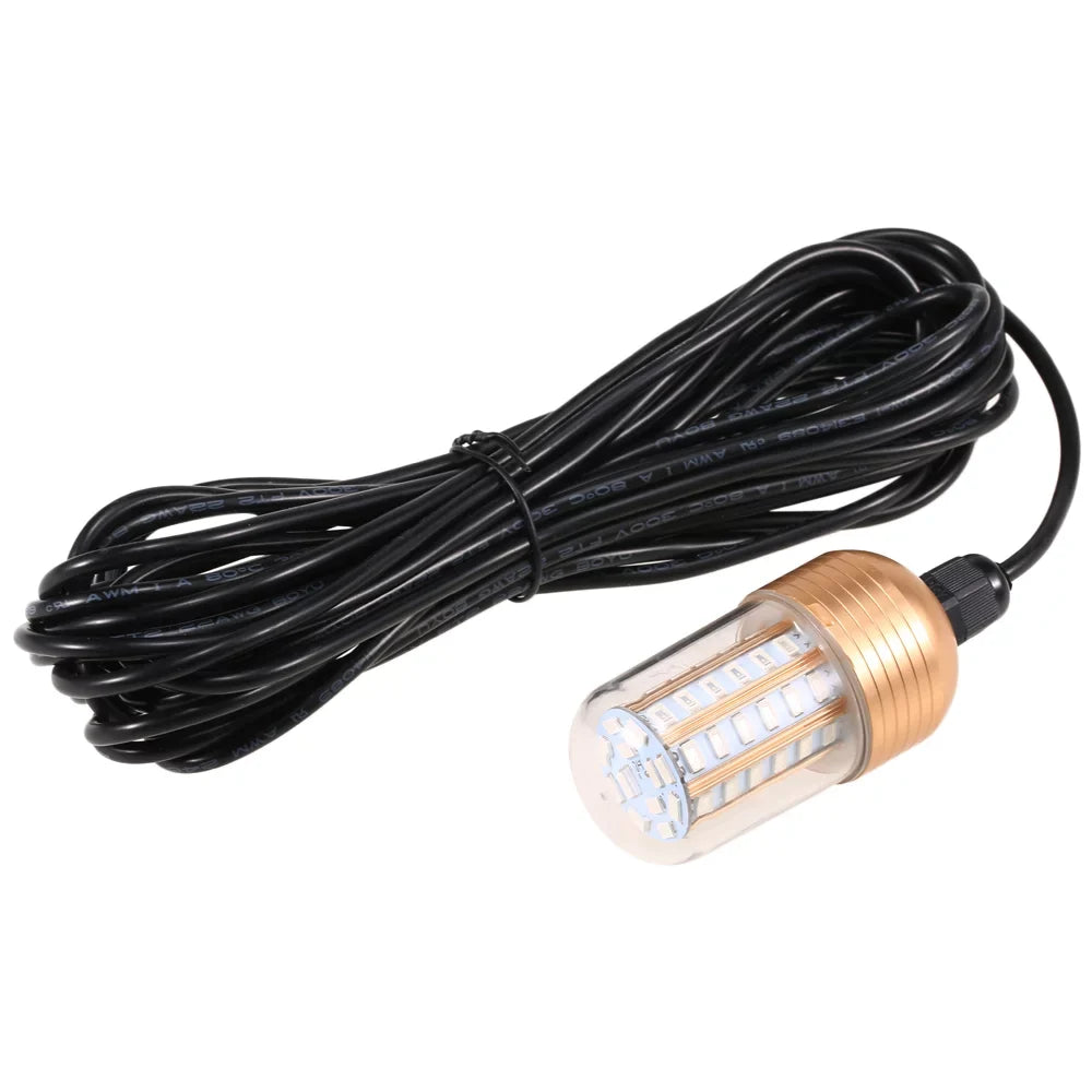 Attracting Fish Cord Bait Carevas Night Fish Underwater 60 Lamp -60V Submersible with Squid Fishing 30W Finder LEDs