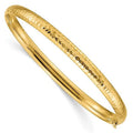 mm 14K Bangle Gold Bracelet Finest Yellow Gold 0.187 Hinged Hammered Fancy