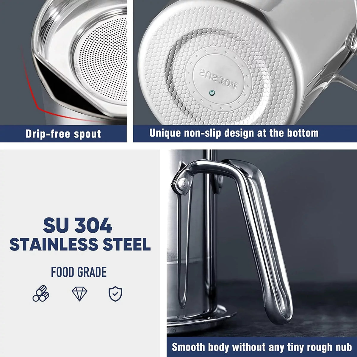 Lid Tray,for Oil Grease Storage Strainer Mesh & Oil Strainer Dust-proof Cooking Grease Strainer Can fl 67.6 Frying Storing Container,with Oil / 2L Stainless Pot oz,Food Non-slip Fine Steel