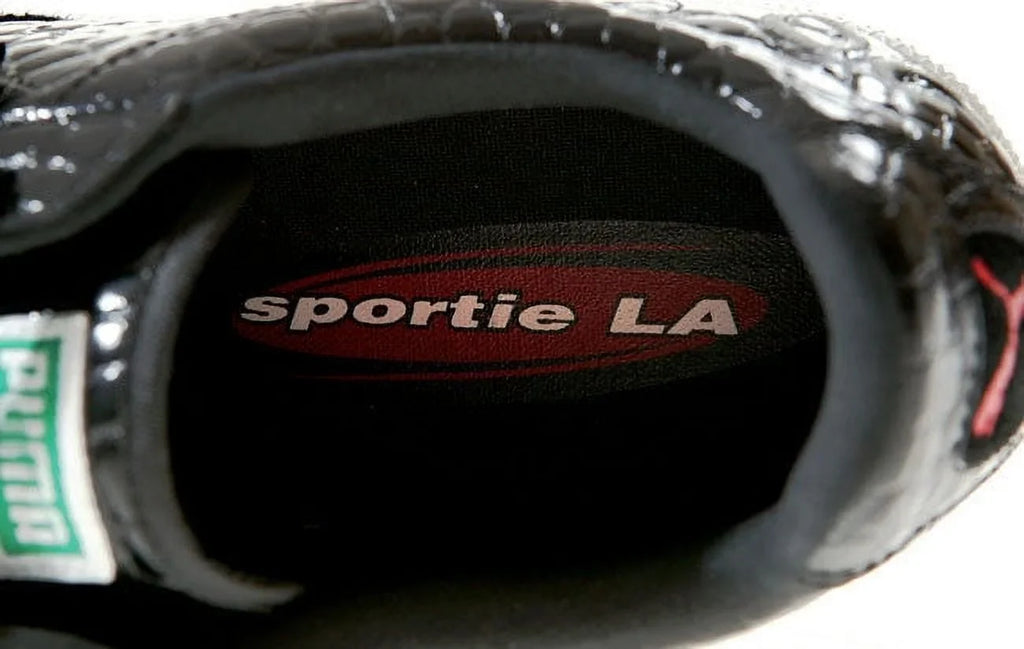 MEN WOMEN 7 5.5 SHOES SPORTIE LA. / SKIN UNISEX BLACK CROCODILE NEW MATCH