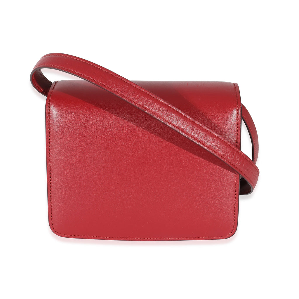 Small Celine Pre-Owned Classic Calfskin Smooth Red Bag Box