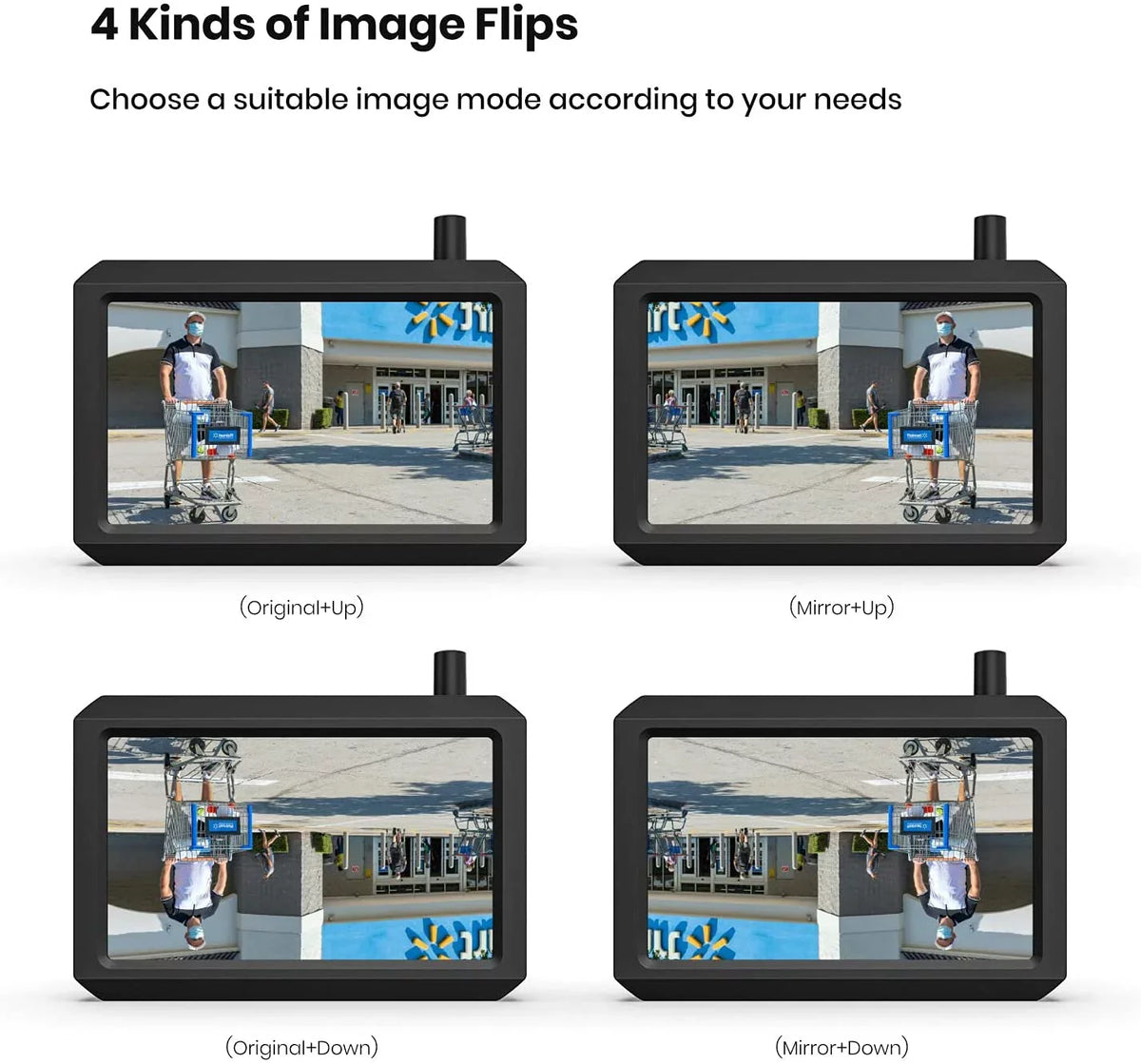 Wireless Highway View System Observation Auto-Vox Camera Trucks with for Backup Camera Solar Panel, Rear Trailer