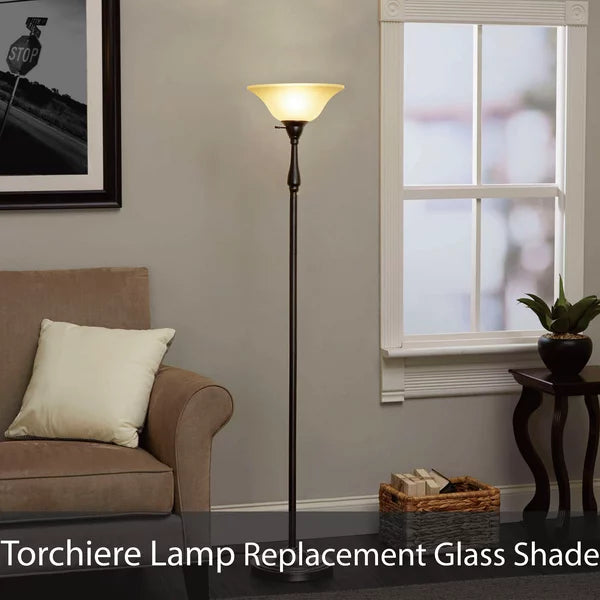 23144-11, Lamp Frosted Diameter Swag Shade Torchiere 5-1/8" Pendant,13-1/4" for Socket Glass Aspen x Height. Base Medium Traditional Creative and Lamp,