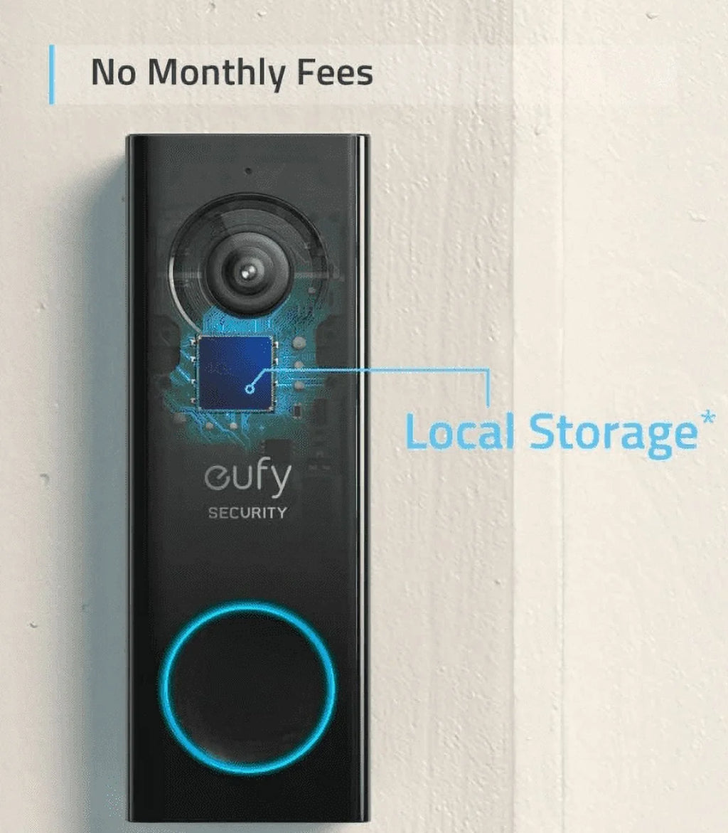 Resolution Open Eufy Doorbell 2K Box Wi-Fi Wires Doorbell, Video T8200 Security