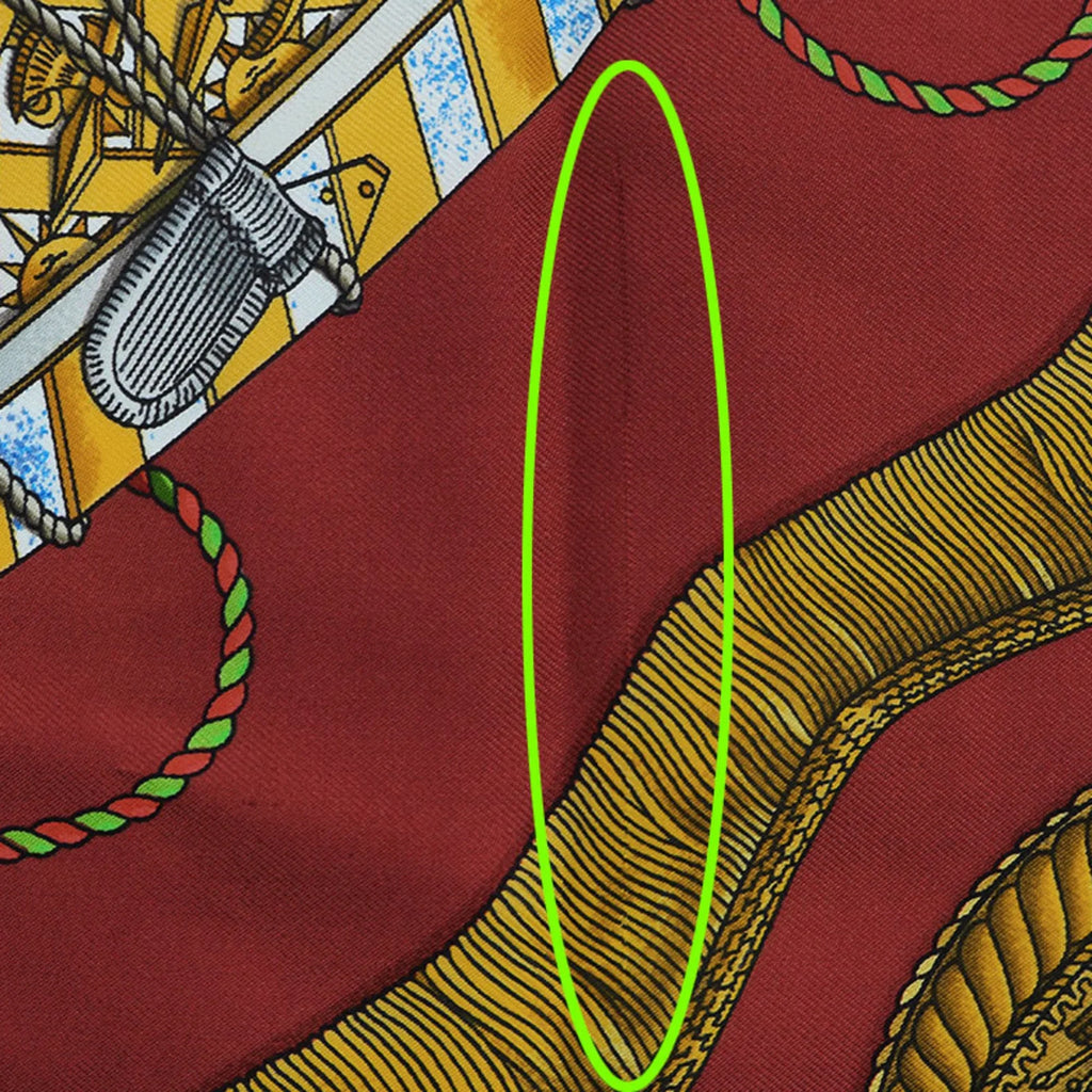 Tambour TAMBOURS HERMES (Good) Muffler Pre-Owned Blue LES 90 Taiko Hermes x Carre Red Scarf