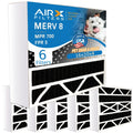 Carbon AC Filter FPR Filter Pack CLEAN 6 WICKED Odor MERV Comparable AIR. USA to by HVAC Premium 5 700 16x20x4 16x20x4 & FILTERS Air MPR 8 Furnace Eliminator Filters AIRX Made