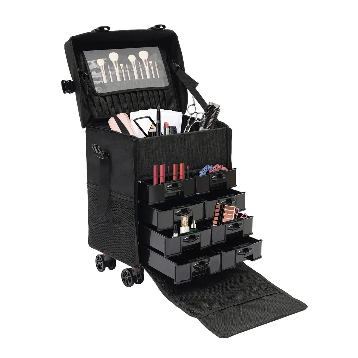 Makeup Makeup Wheels Up Trolley, with Suitcase Suitcase Rolling Case, Case Make Cosmetic Trolley, Cosmetic