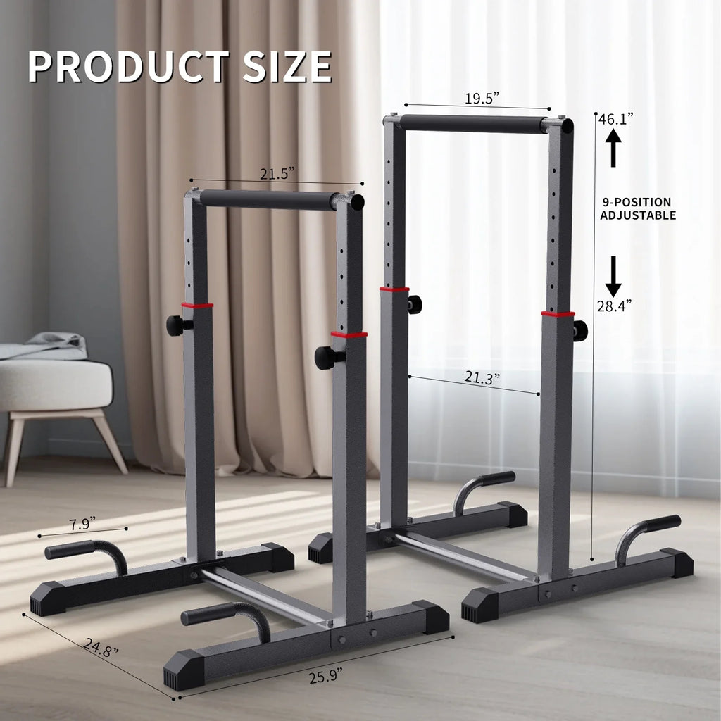 Fitness,Functional 9 Station for Body Workout Adjustable, Bar Z Station Level Heave Dip 1200lbs Bars Set, Parallettes Full Dip ZHICHI Duty