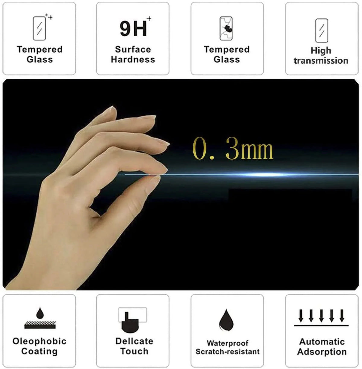 A7RIII A7III Film for A7RIV A7C A9 Protector Screen Glass A7SIII A9II, Compatible Protective Tempered