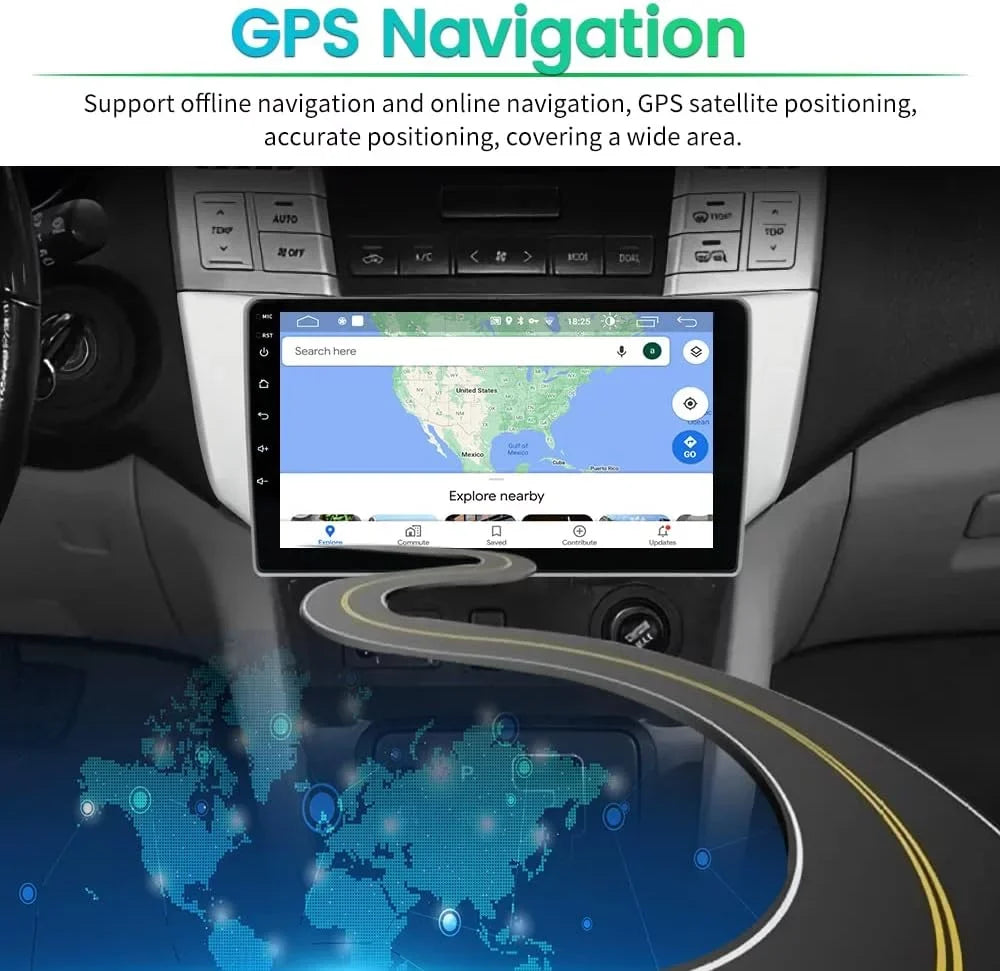 Toyota Carplay + RX330 Android Car RX350 Lexus SWC/Wired GPS/FM/WiFi/USB, RX400H for Lexus 32GB RX300 Car Radio Harrier 2GB 12 with Auto Support 2003-2009,Android Stereo