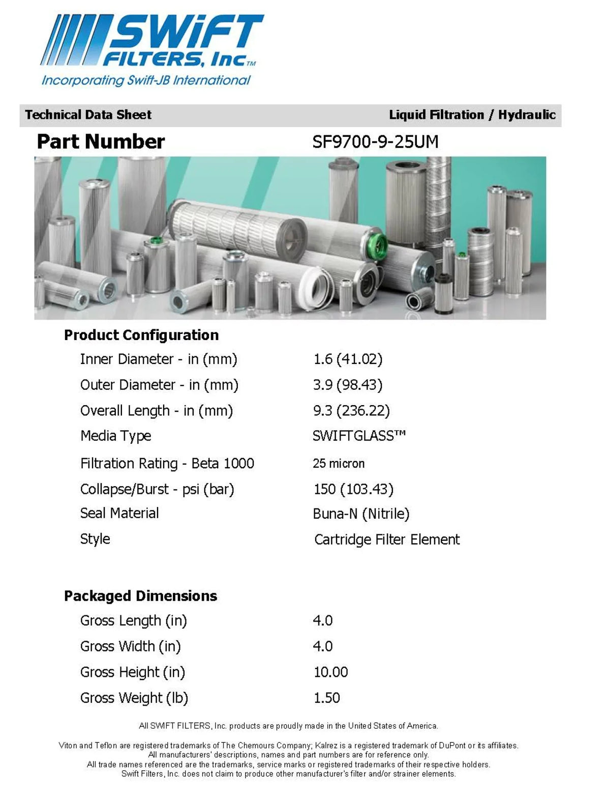 Filter Interchange Direct Microglass HF6111 FLEETGUARD for Micron Element Cartridge 25