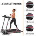 and Portable - Small for Weight Compact Workout; Spaces Running Treadmill 2.5HP Home for Desk Electric 265LBS Running Foldable with Walking for Treadmill Capacity Folding Machine
