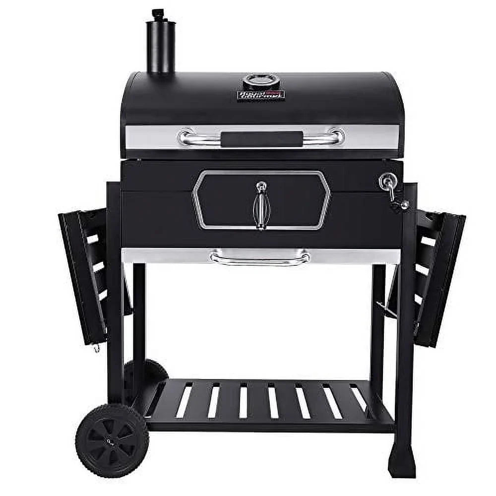 Gourmet Cooking, CD2030AN 30-Inch Grill, Deluxe Royal Backyard Black, Camping Patio Picnic Large Smoker Charcoal BBQ