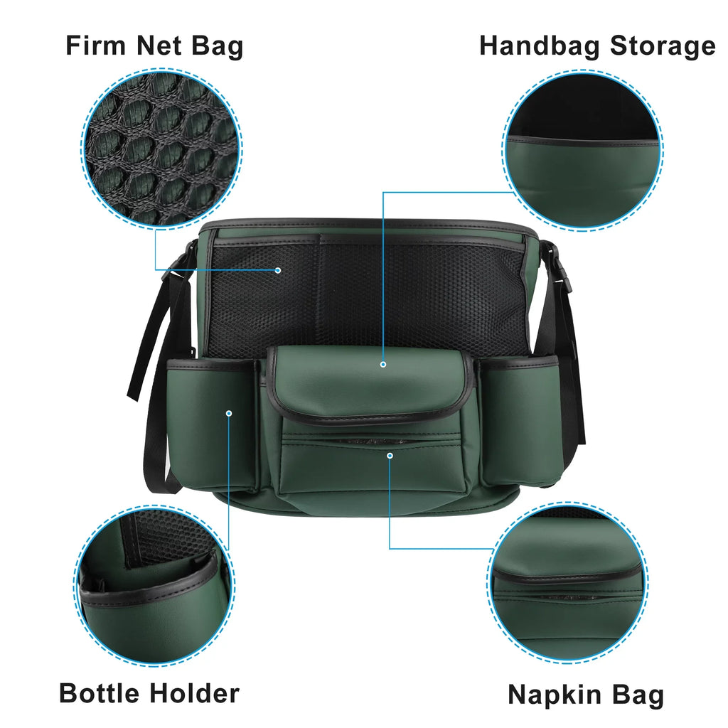 Purse Car Unique Seat Capacity Pockets 36x26x18cm Bargains for Car Storage Green Multi Backseat Large Organizer Army