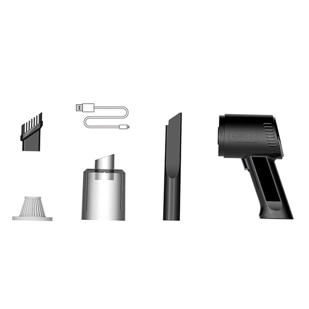 Home Mini Vacuum Portable and Suction (Black) Cleaner, Car Interior Vacuum for Cleaning K-7 Wireless Car Powerful