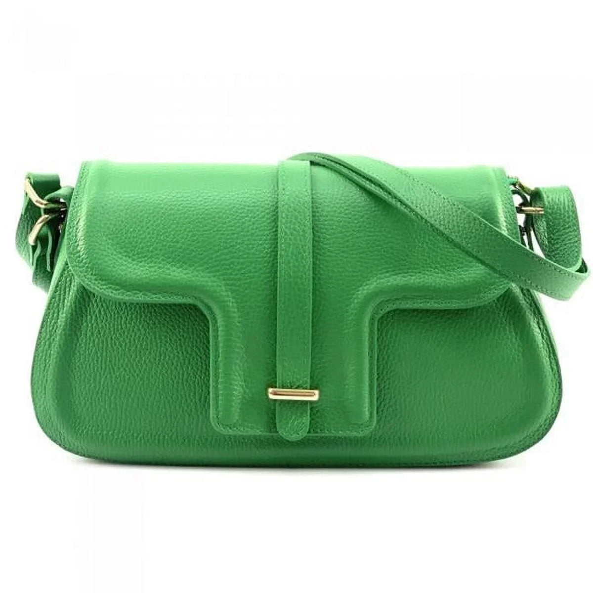 Womens Effect Genuine Green Shoulder Artisan Handcrafted - Italian Valentino in Luxury Small Light Hammered Leather, Handbag