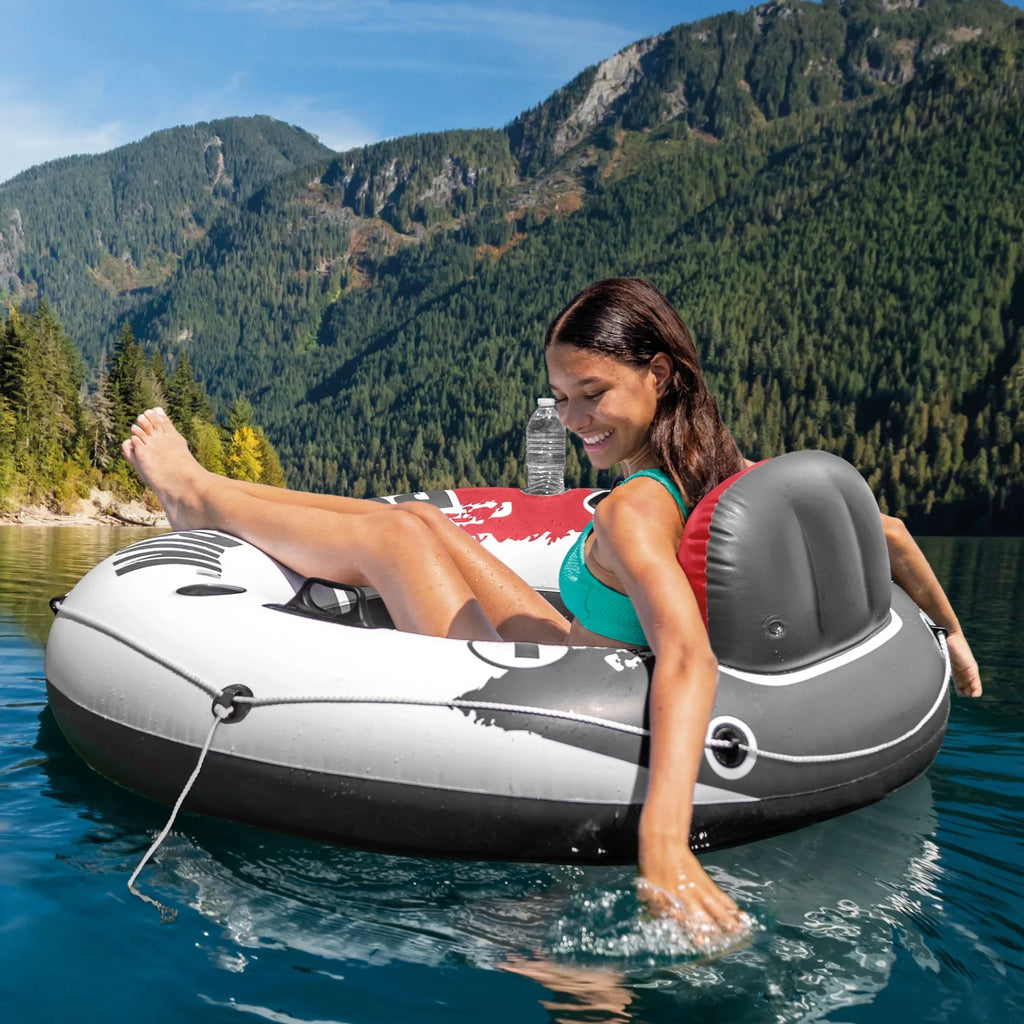 Tube, Run 2 American Float (2 Flag Pack) w/ Inch River 53 Intex Person Red