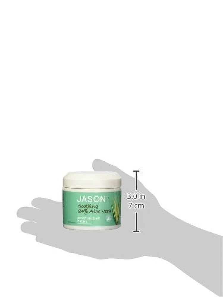 4 Vera, 3) Moisturizing of Aloe Ounce Pure 84% Soothing Jason Creme, (Pack Natural