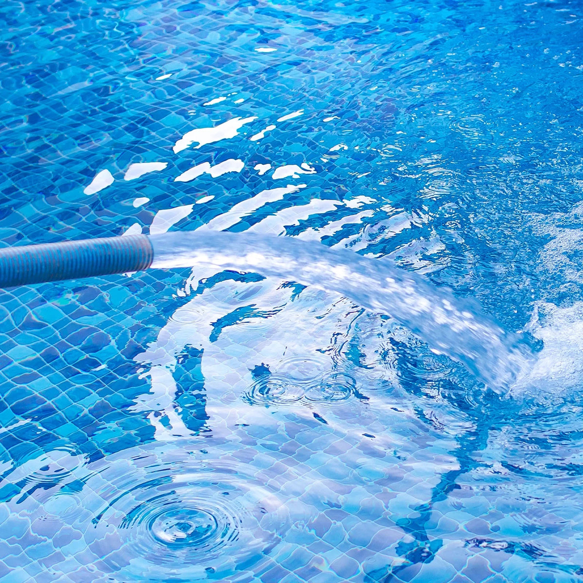 ID Lightweight 2" Discharge Pool for Hose Reinforced Swimming Hose Backwash 33ft PVC Flat Lay