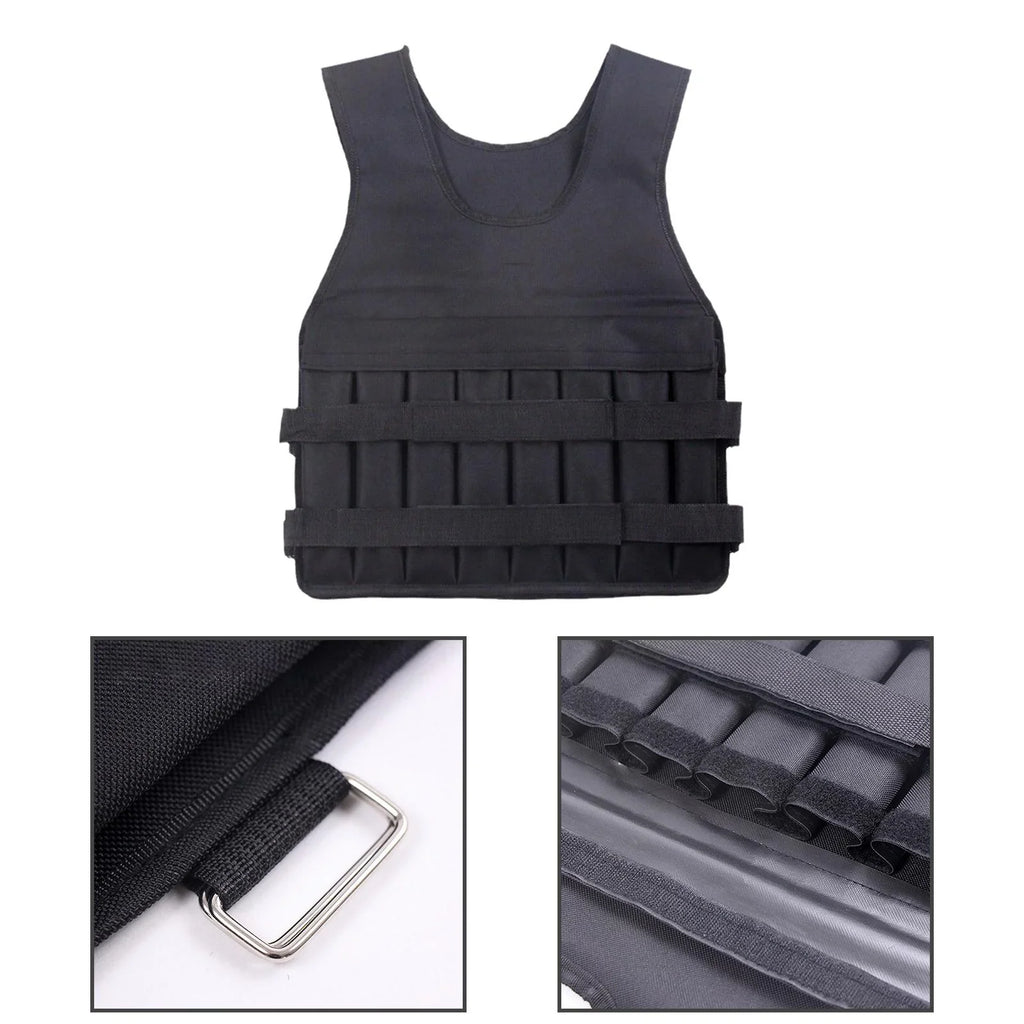 Strength Boxing Vest Loading for Running Training Vest 8 Exercise AMLESO Fitness Body Exercise Pockets Gym Slim Jacket Design Weight