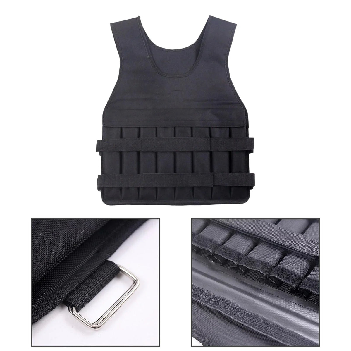 Strength Boxing Vest Loading for Running Training Vest 8 Exercise AMLESO Fitness Body Exercise Pockets Gym Slim Jacket Design Weight